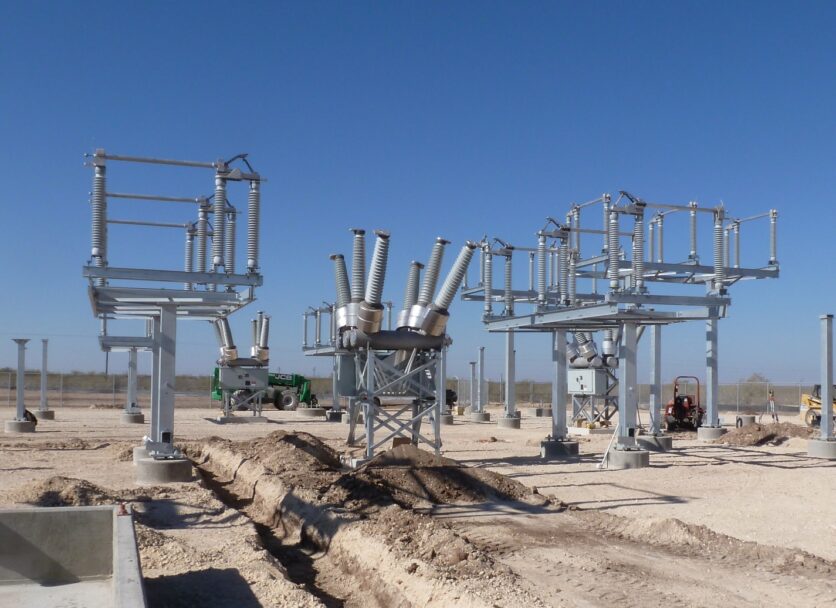 New electrical substation under construction